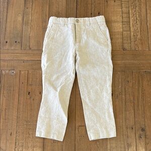 Noralee Linen light tan flat front pants size 4